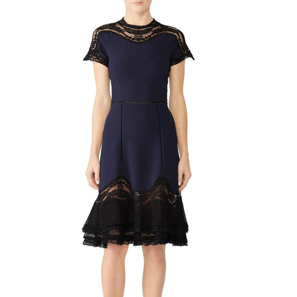 Jonathan Simkhai  Applique Tee Dress Ruffle Hem Size 4 - Picture 1 of 11